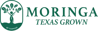 Alt Text moringa texas grown logo with green text and tree emblem by yaweh